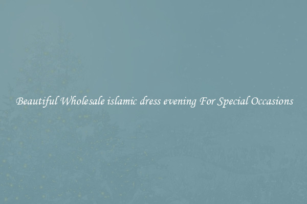 Beautiful Wholesale islamic dress evening For Special Occasions