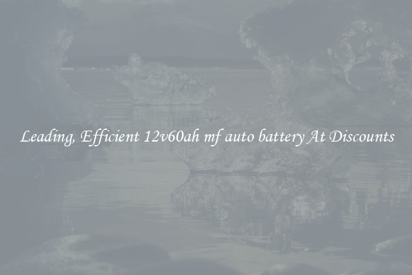Leading, Efficient 12v60ah mf auto battery At Discounts
