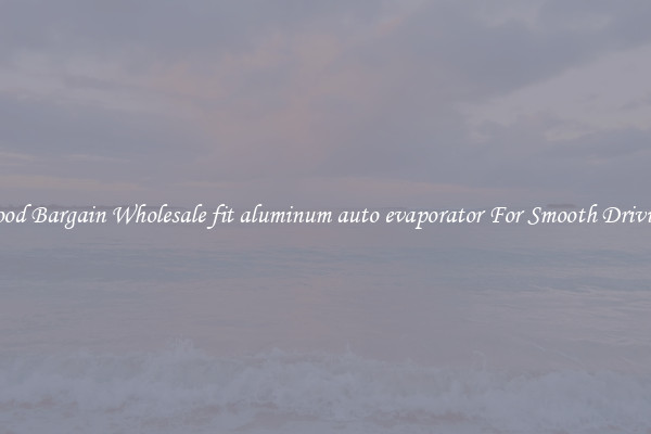 Good Bargain Wholesale fit aluminum auto evaporator For Smooth Driving