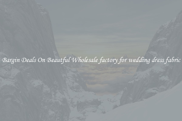 Bargin Deals On Beautful Wholesale factory for wedding dress fabric
