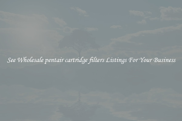 See Wholesale pentair cartridge filters Listings For Your Business