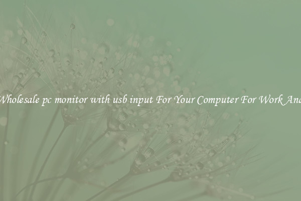 Crisp Wholesale pc monitor with usb input For Your Computer For Work And Home