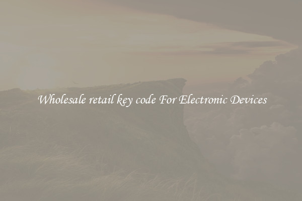 Wholesale retail key code For Electronic Devices