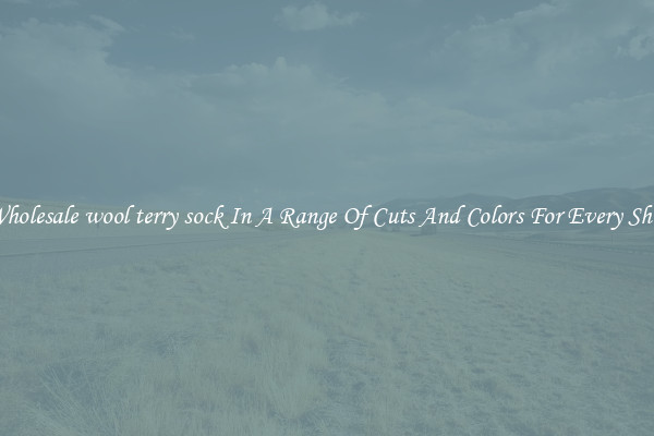 Wholesale wool terry sock In A Range Of Cuts And Colors For Every Shoe