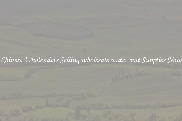 Chinese Wholesalers Selling wholesale water mat Supplies Now